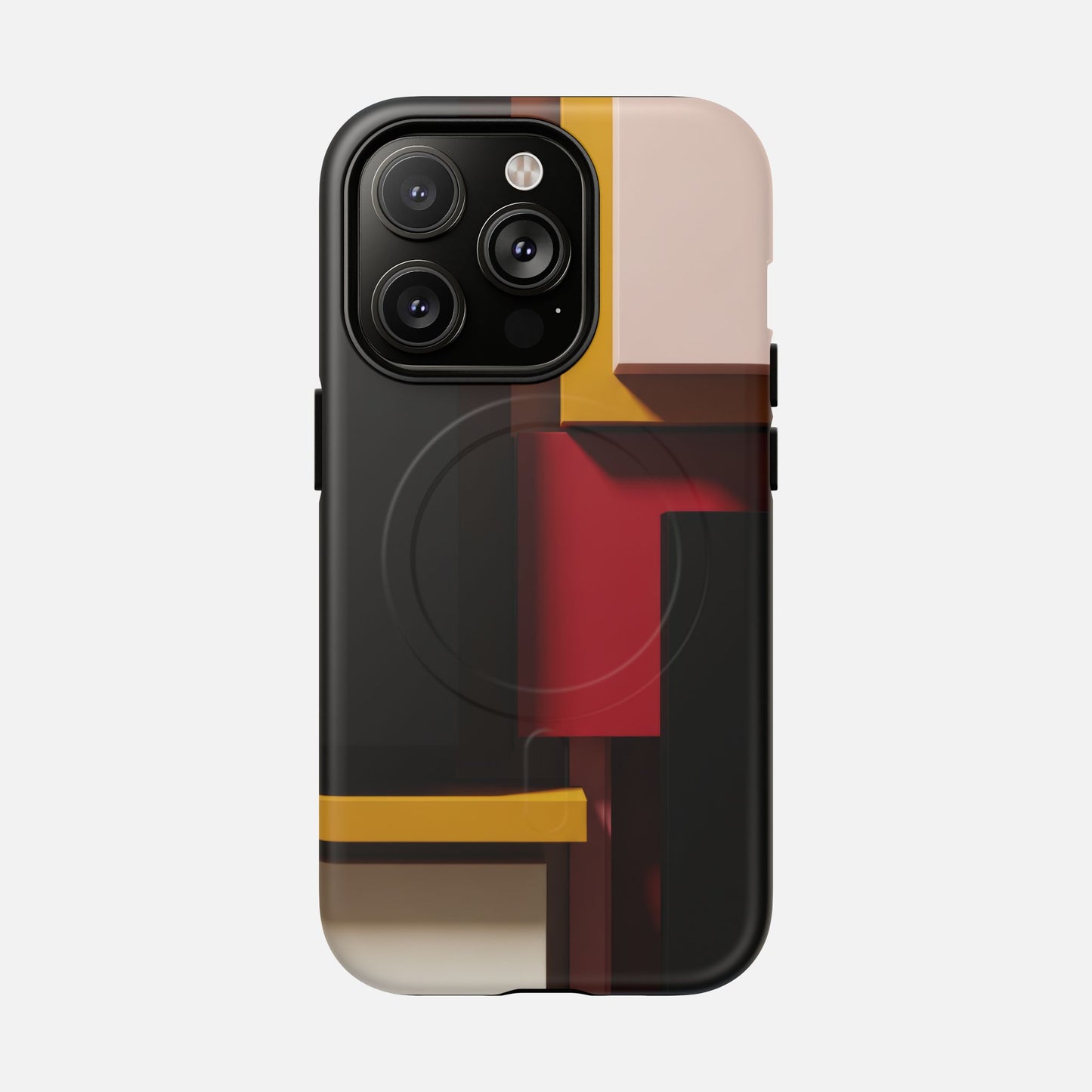 Retro Geometric Abstract iPhone Case — Tough Magnetic | MagSafe Compatible