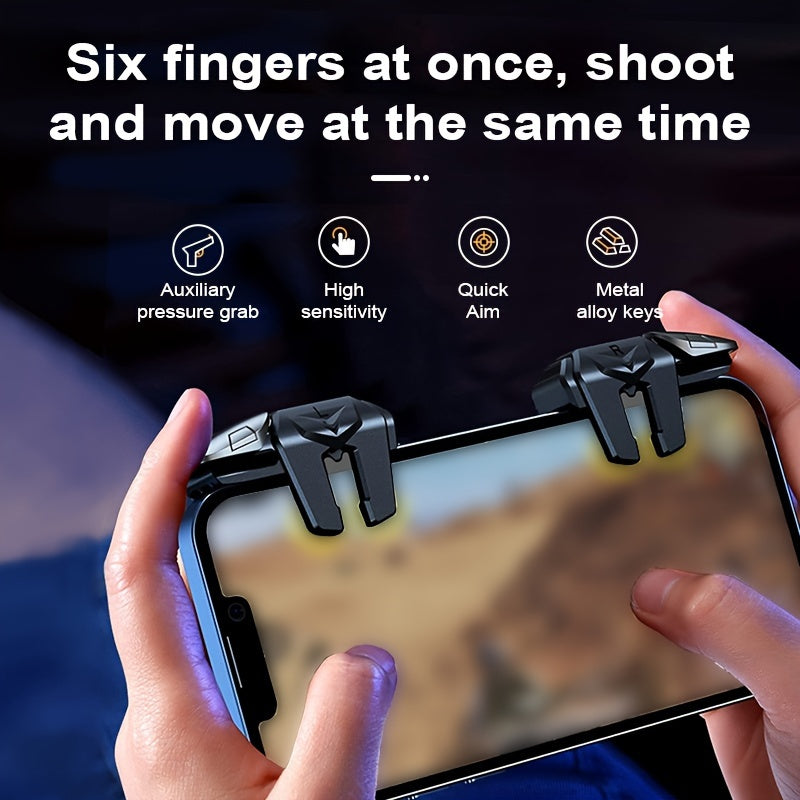 Sensitive Mobile Game Controller Triggers - Six-Finger Operation for Smooth Shooting - Zaidni Store