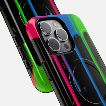 Neon Drip iPhone Case — Tough Magnetic | MagSafe Compatible