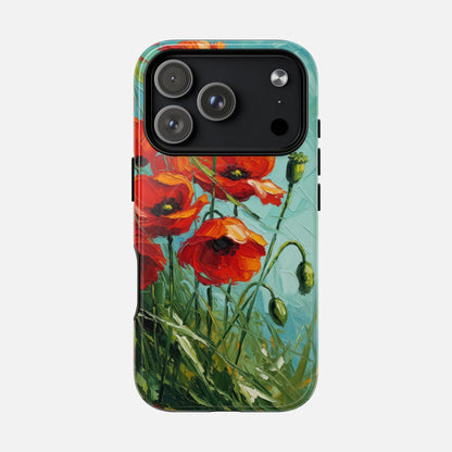 Poppy Field iPhone Case — Tough Magnetic | MagSafe Compatible