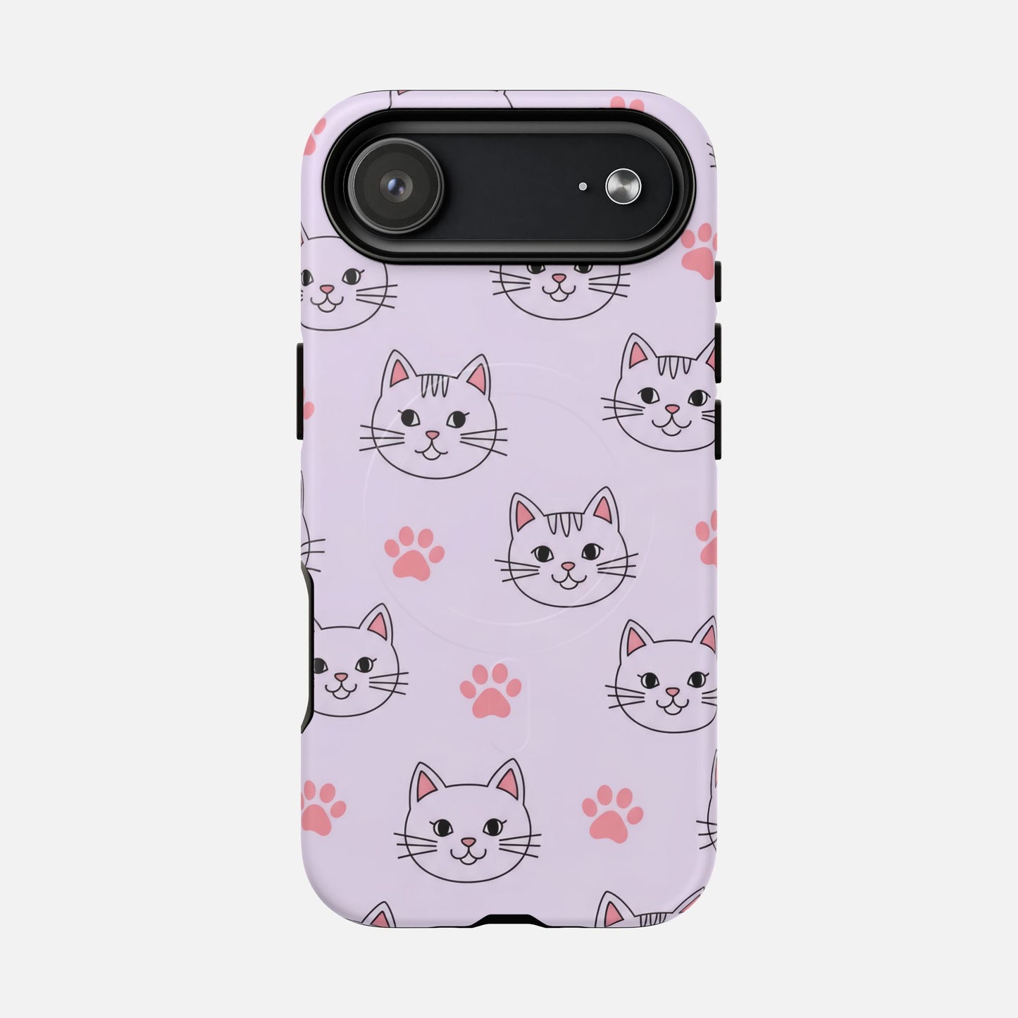 Cute Pink Cat Paw iPhone Case — Tough Magnetic | MagSafe Compatible