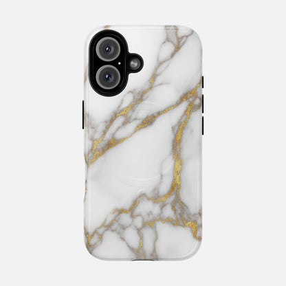 Marble Gold iPhone Case — Tough Magnetic | MagSafe Compatible