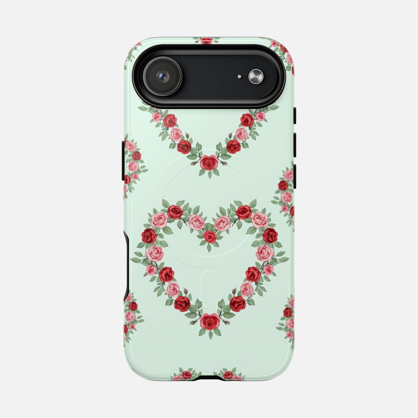 Rose Heart Floral iPhone Case — Tough Magnetic | MagSafe Compatible