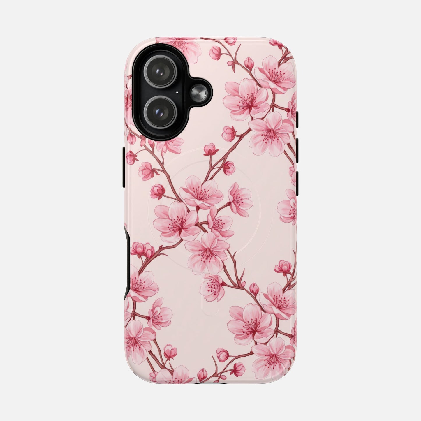 Pink Cherry Blossom iPhone Case — Tough Magnetic | MagSafe Compatible
