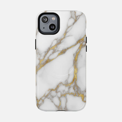 Marble Gold iPhone Case — Tough Magnetic | MagSafe Compatible