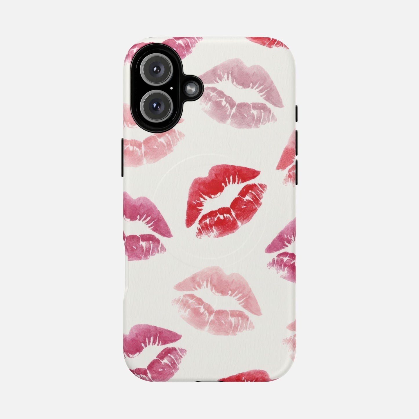 Pink Kiss Print iPhone Case — Tough Magnetic | MagSafe Compatible