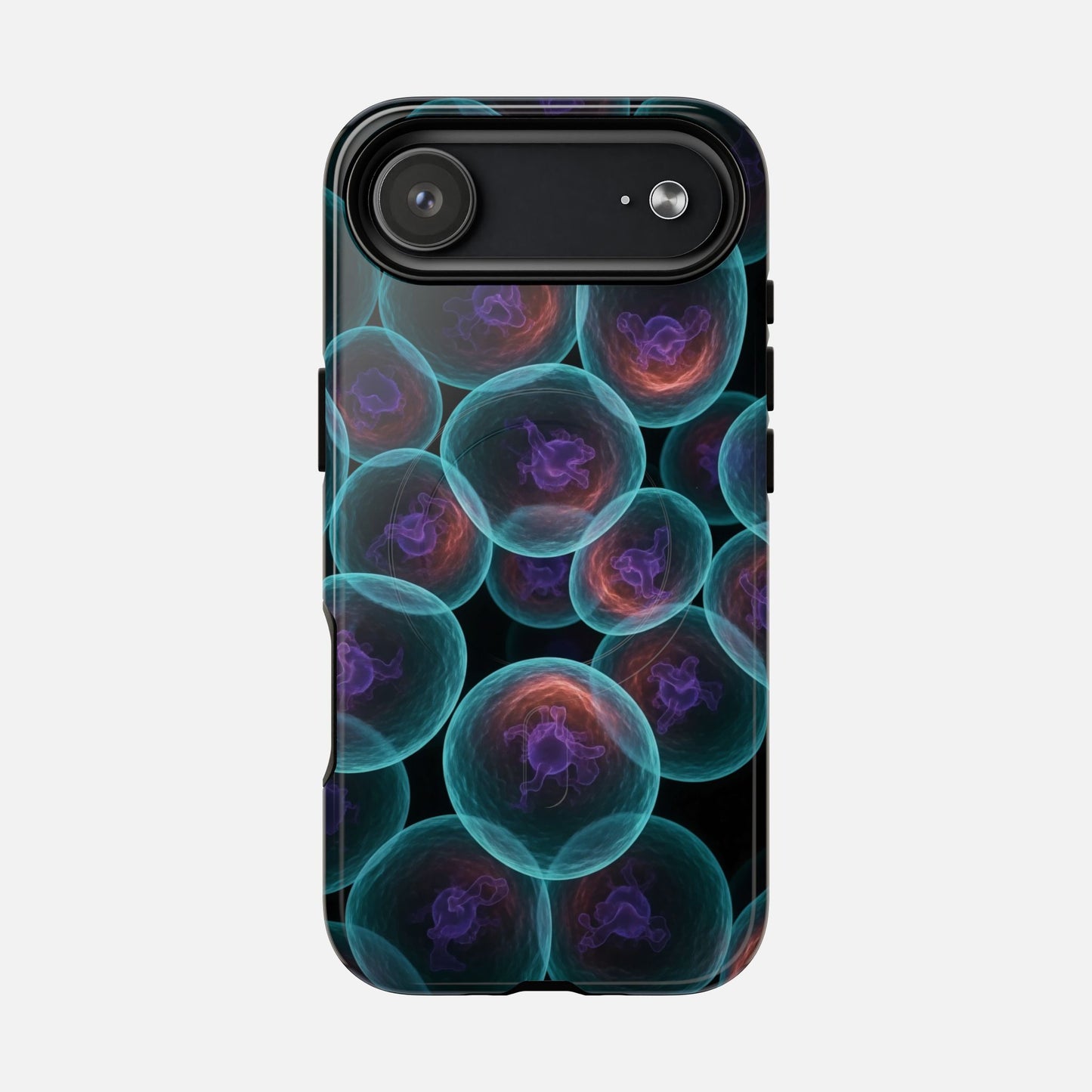 Abstract Neon Bubbles Magnetic Phone Case — Protective Tough Magnetic iPhone Cover iPhone 17 Air Glossy Phone Case