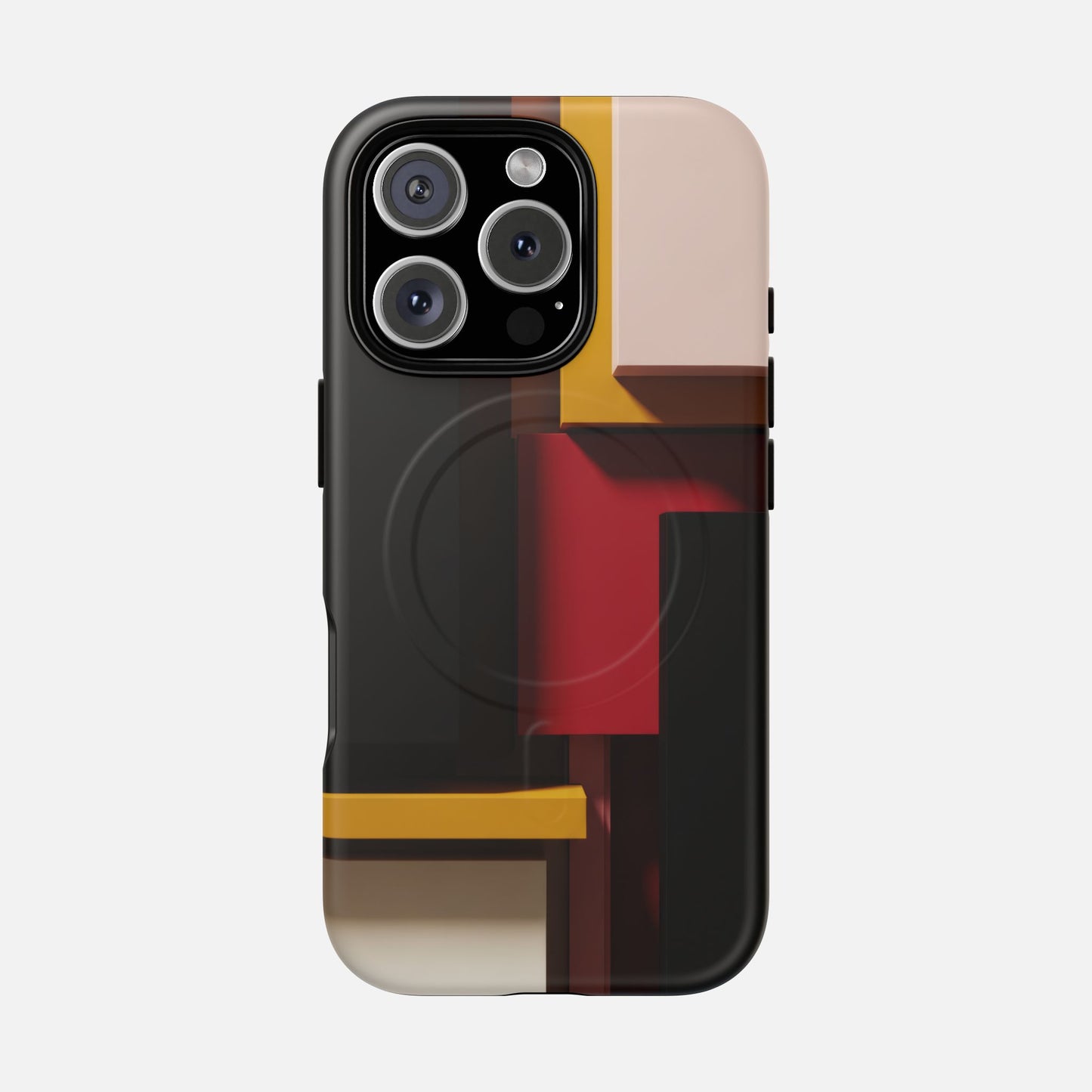 Retro Geometric Abstract iPhone Case — Tough Magnetic | MagSafe Compatible