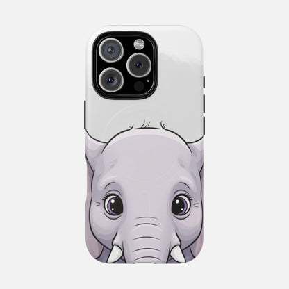 Cute Elephant iPhone Case — Tough Magnetic | MagSafe Compatible