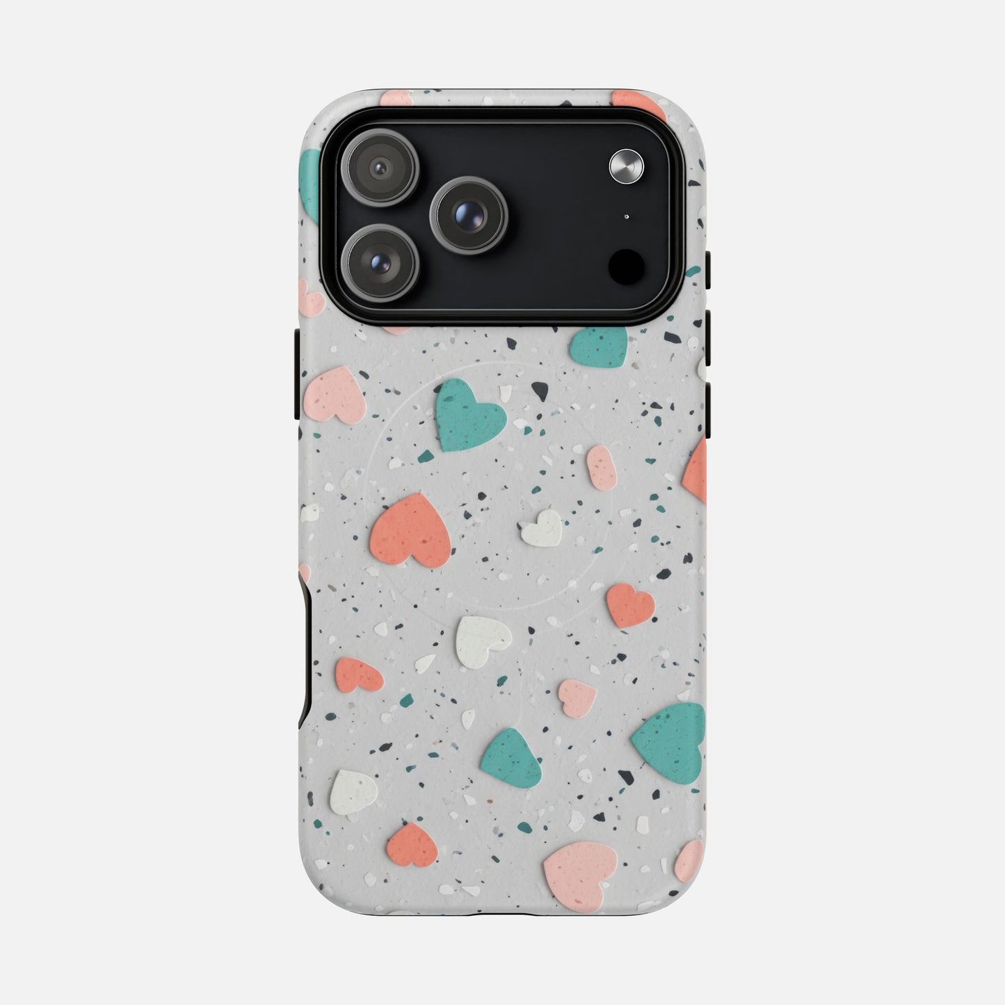 Colorful Terrazzo Love Design iPhone Case — Tough Magnetic | MagSafe Compatible