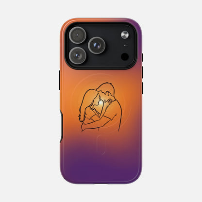 Romantic Sunset Couple iPhone Case — Tough Magnetic | MagSafe Compatible