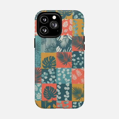 Tropical Patchwork Tough Magnetic Phone Case iPhone 13 Pro Max Matte Phone Case