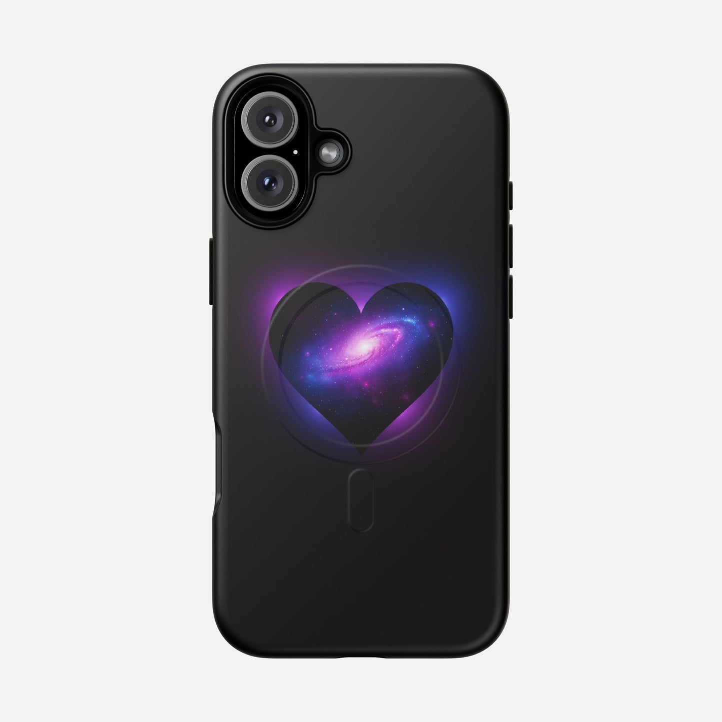 Galaxy Heart with Purple Nebula Design iPhone Case — Tough Magnetic | MagSafe Compatible