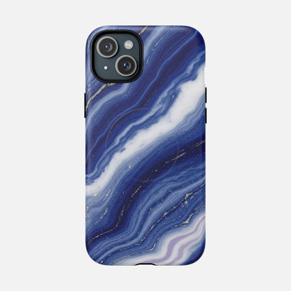 Blue Agate iPhone Case — Tough Magnetic | MagSafe Compatible