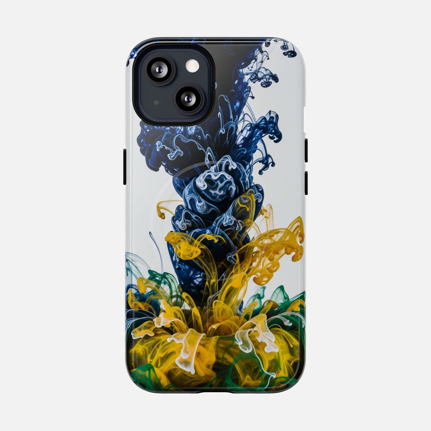 Abstract Ink Splash Tough Magnetic Phone Case iPhone 13 Glossy Phone Case