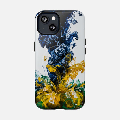 Abstract Ink Splash Tough Magnetic Phone Case iPhone 13 Glossy Phone Case