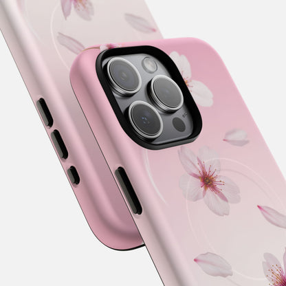 Pink Cherry Blossom iPhone Case — Tough Magnetic | MagSafe Compatible