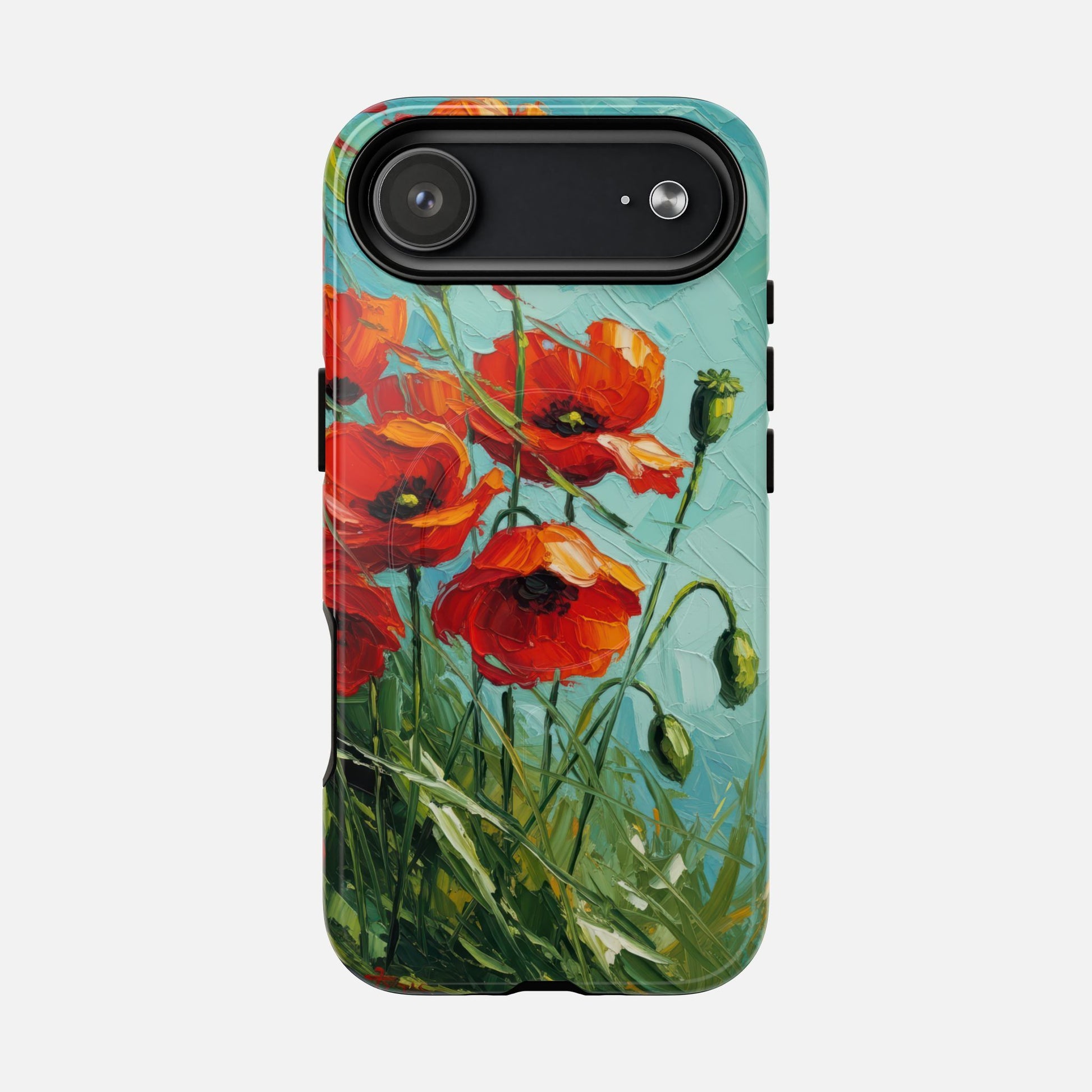Poppy Field Tough Magnetic Phone Case iPhone 17 Air Glossy Phone Case