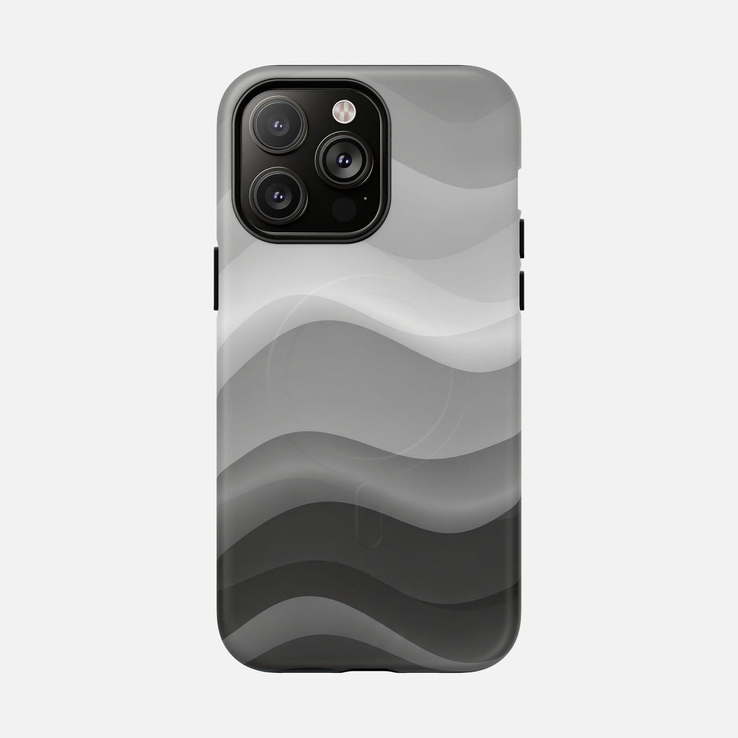 Monochrome Wave iPhone Case — Tough Magnetic | MagSafe Compatible