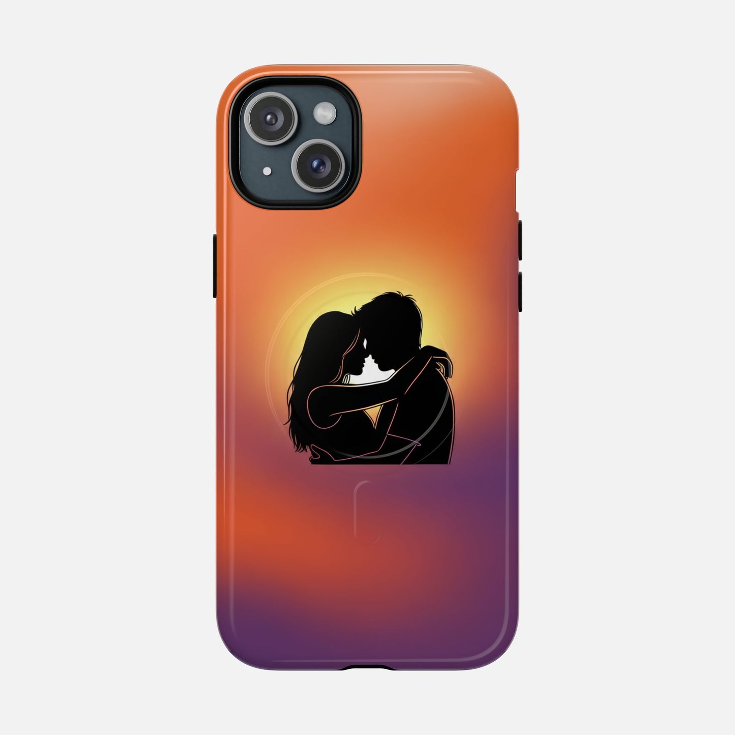 Romantic Sunset Silhouette Couple iPhone Case — Tough Magnetic | MagSafe Compatible