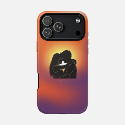 Romantic Sunset Silhouette Couple iPhone Case — Tough Magnetic | MagSafe Compatible