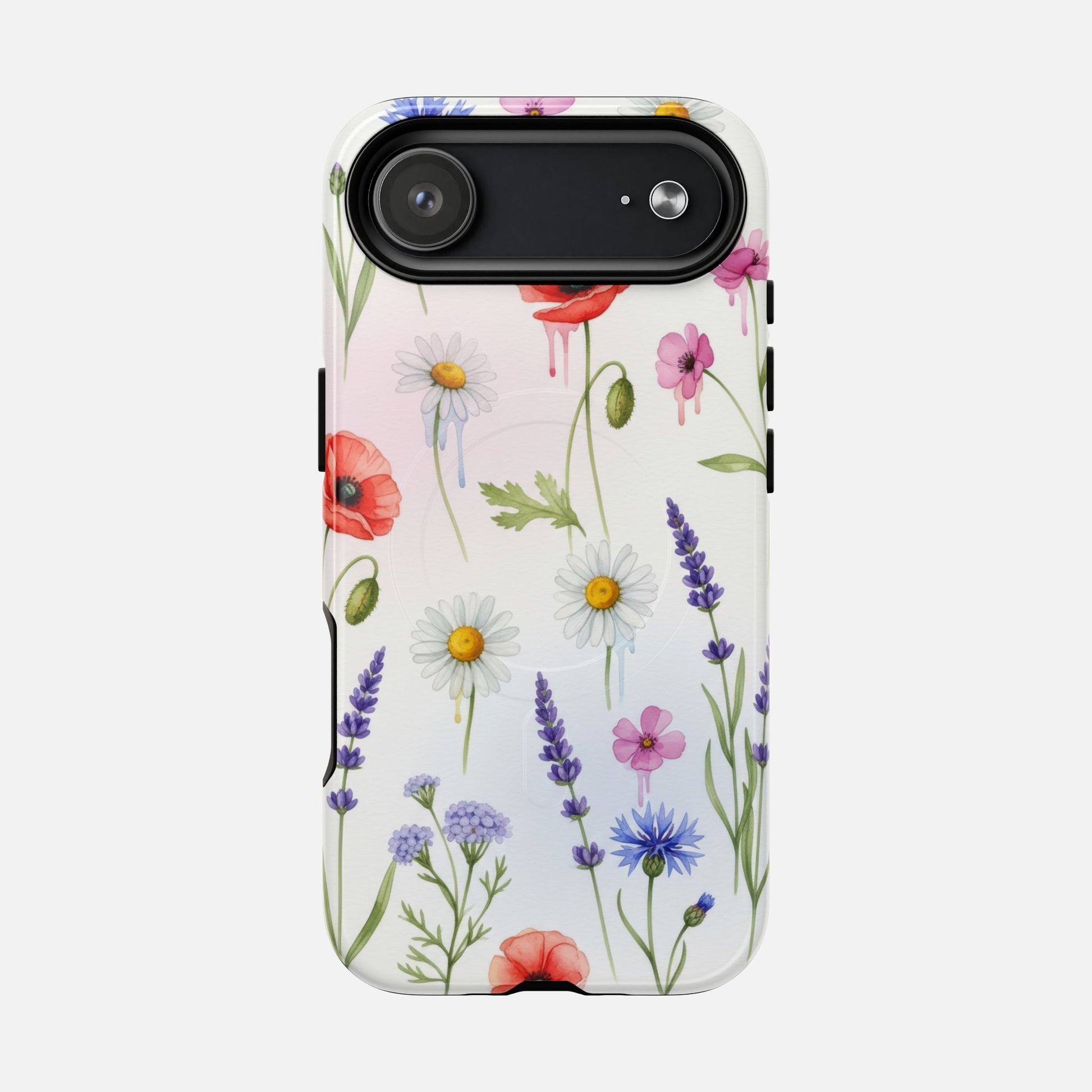 Floral Wildflower Tough Magnetic Phone Case — Poppies, Daisies & Lavender iPhone 17 Air Glossy Phone Case