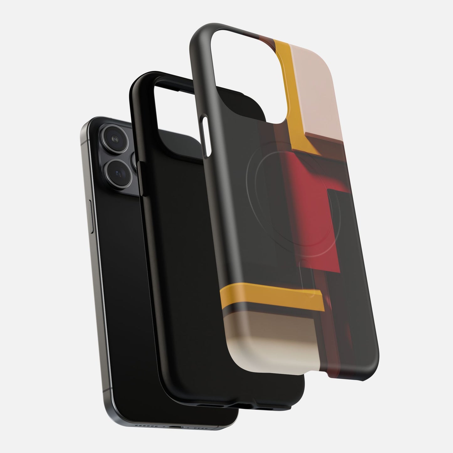 Retro Geometric Abstract iPhone Case — Tough Magnetic | MagSafe Compatible