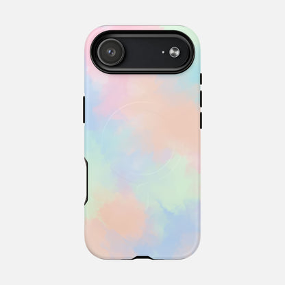 Pastel Watercolor Tough Magnetic Phone Case — Protective MagSafe Compatible Cover iPhone 17 Air Matte Phone Case