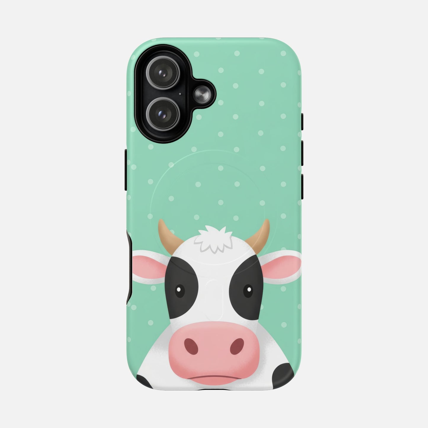 Cow Cartoon iPhone Case — Tough Magnetic | MagSafe Compatible