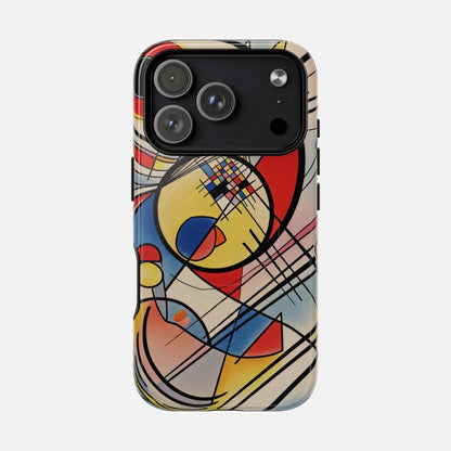 Abstract Geometric Phone Case — Colorful Modern Art Tough Magnetic Case iPhone 17 Pro Glossy Phone Case