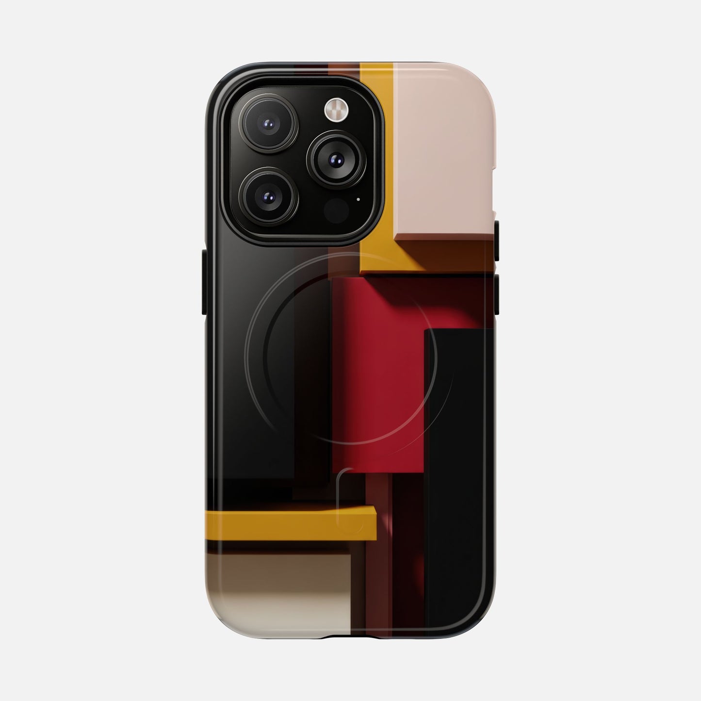 Retro Geometric Abstract iPhone Case — Tough Magnetic | MagSafe Compatible