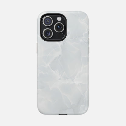 Marble White iPhone Case — Tough Magnetic | MagSafe Compatible