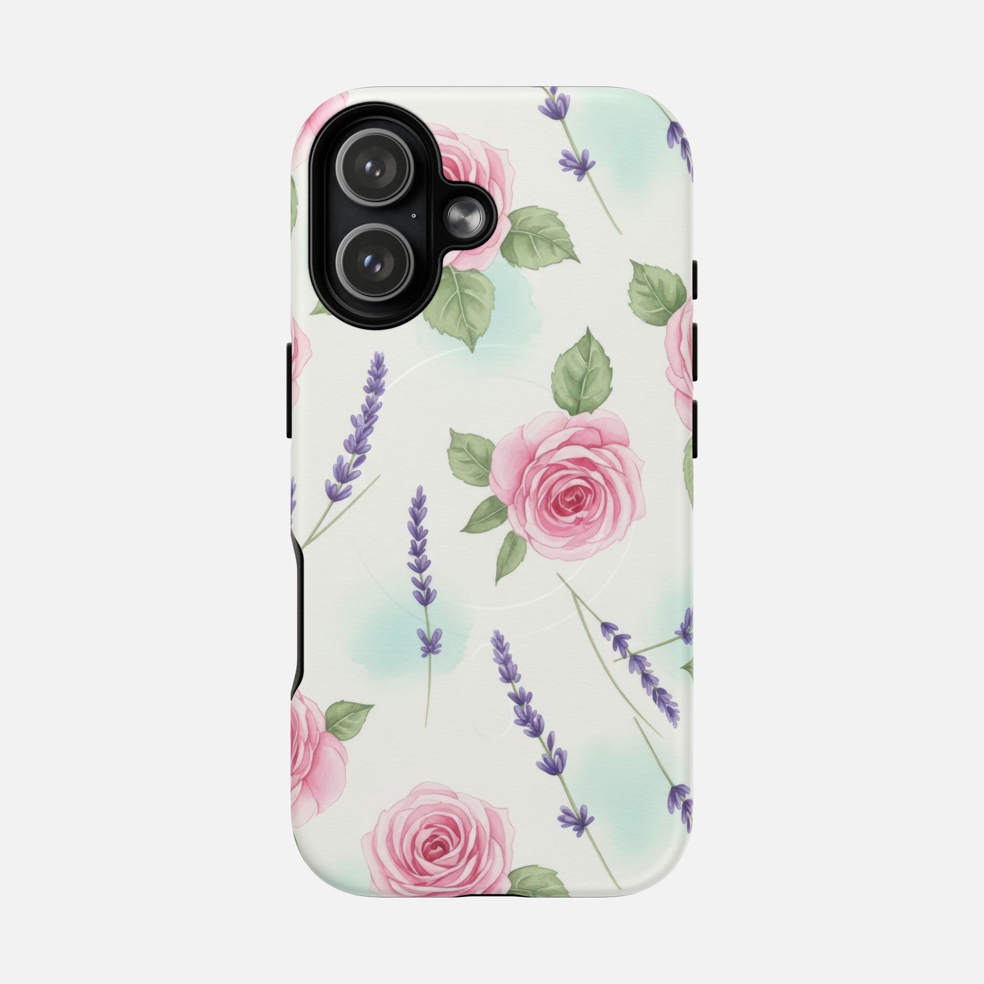 Floral Rose & Lavender Tough Magnetic Phone Case — Protective Magnetic iPhone Cover iPhone 17 Matte Phone Case