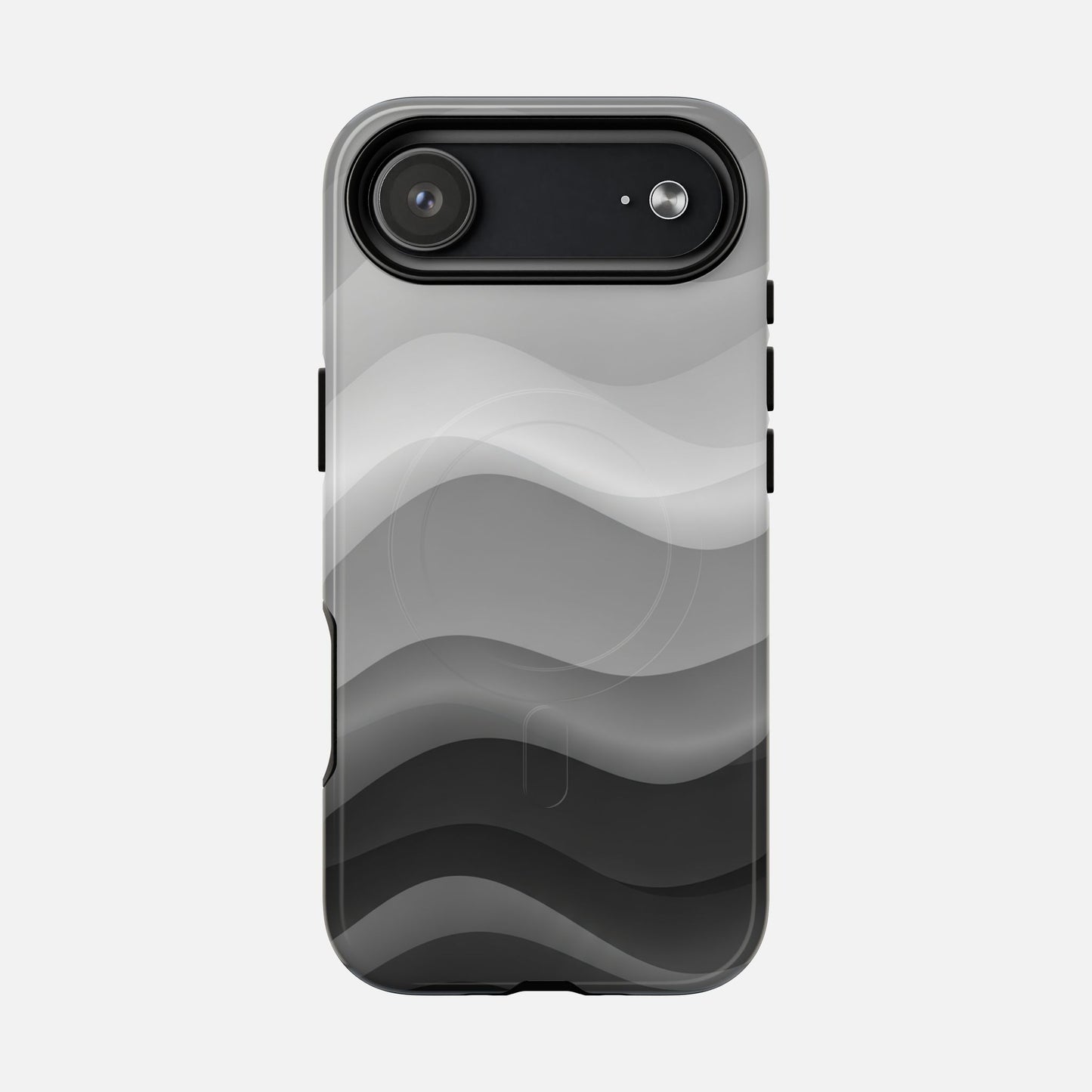 Monochrome Wave iPhone Case — Tough Magnetic | MagSafe Compatible