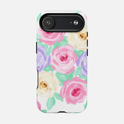 Floral Watercolor Roses iPhone Case — Tough Magnetic | MagSafe Compatible