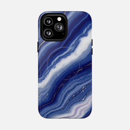 Blue Agate iPhone Case — Tough Magnetic | MagSafe Compatible