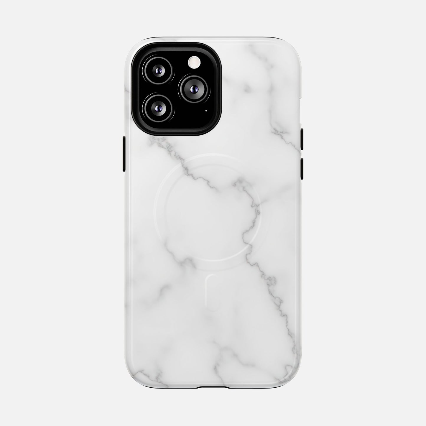 White Marble iPhone Case — Tough Magnetic | MagSafe Compatible