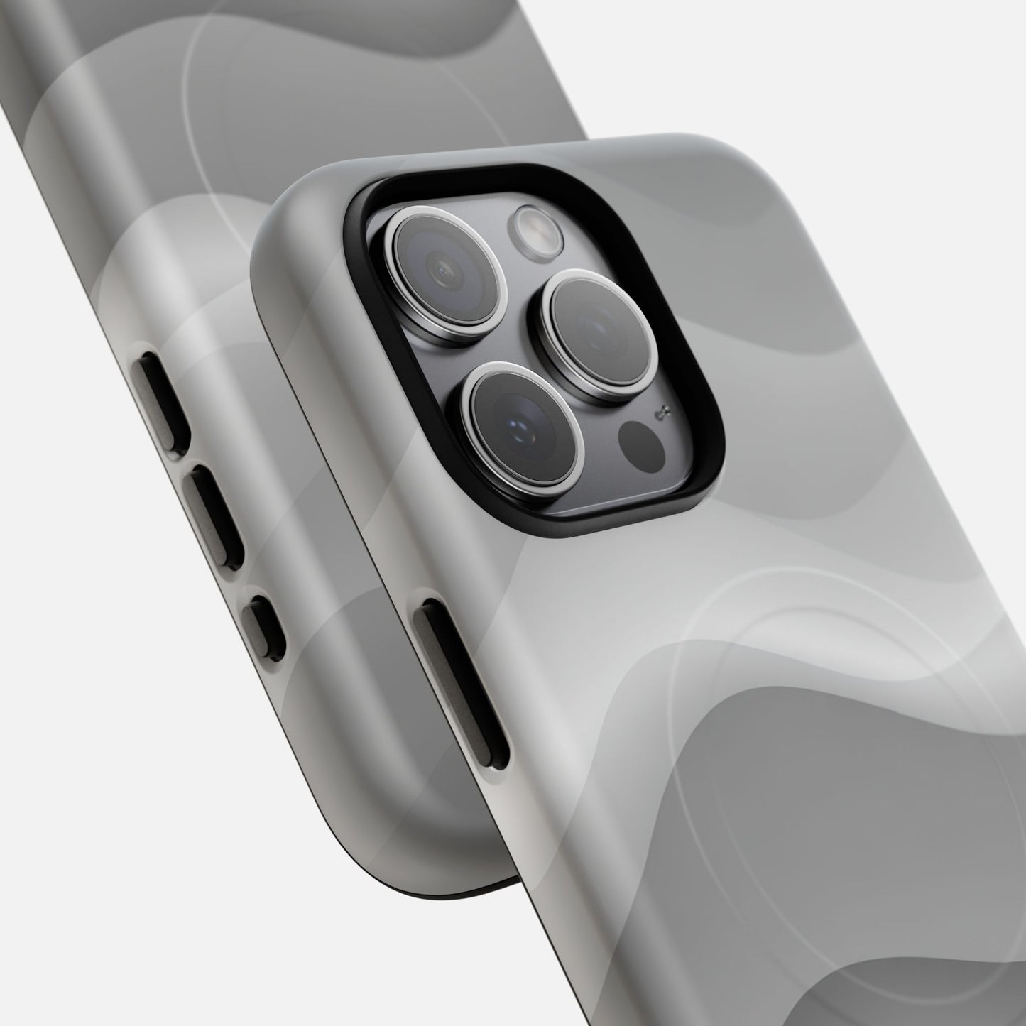 Monochrome Wave iPhone Case — Tough Magnetic | MagSafe Compatible