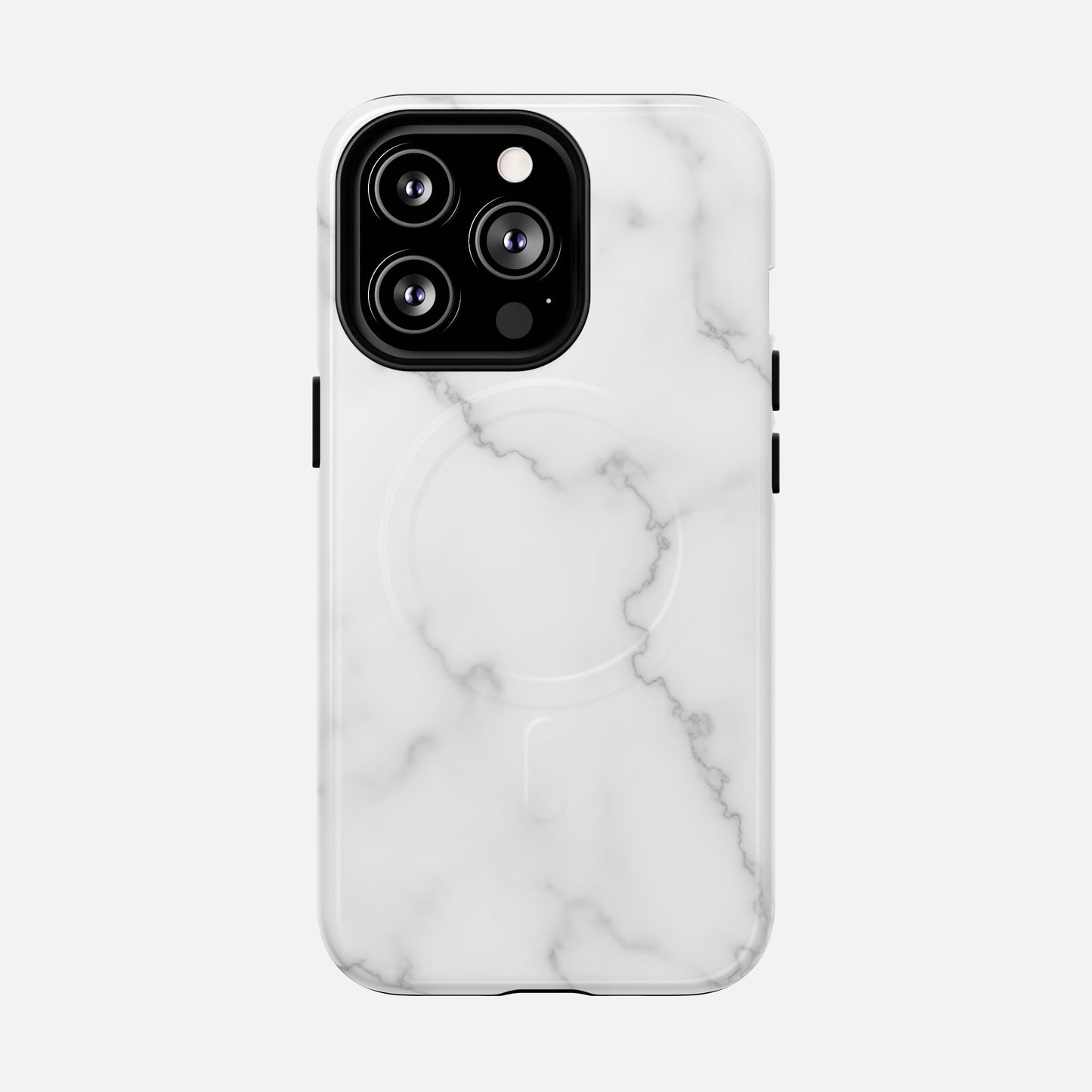 White Marble iPhone Case — Tough Magnetic | MagSafe Compatible