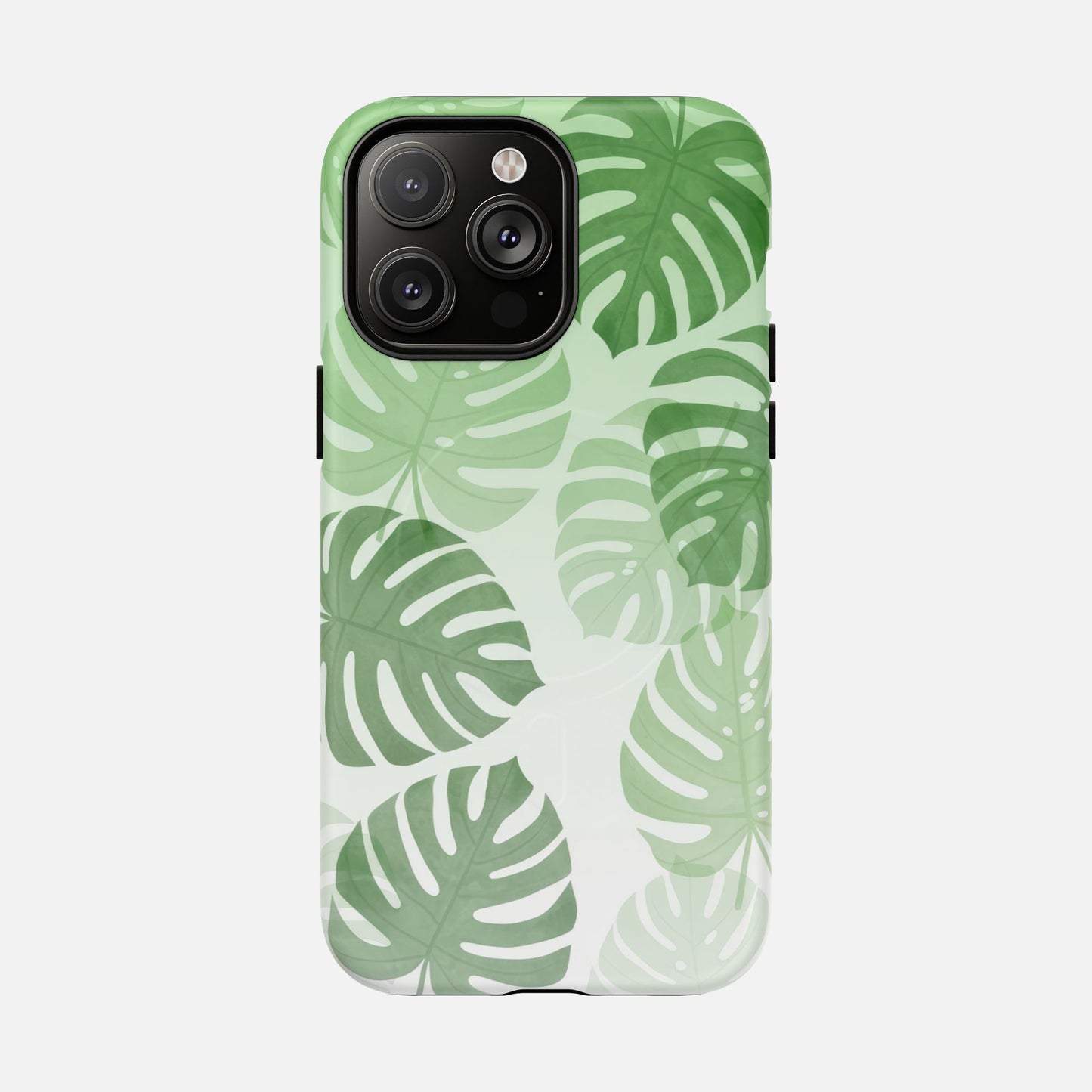 Green Monstera Leaf iPhone Case — Tough Magnetic | MagSafe Compatible