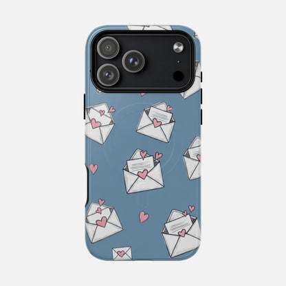 Love Letter Envelopes Pattern iPhone Case — Tough Magnetic | MagSafe Compatible