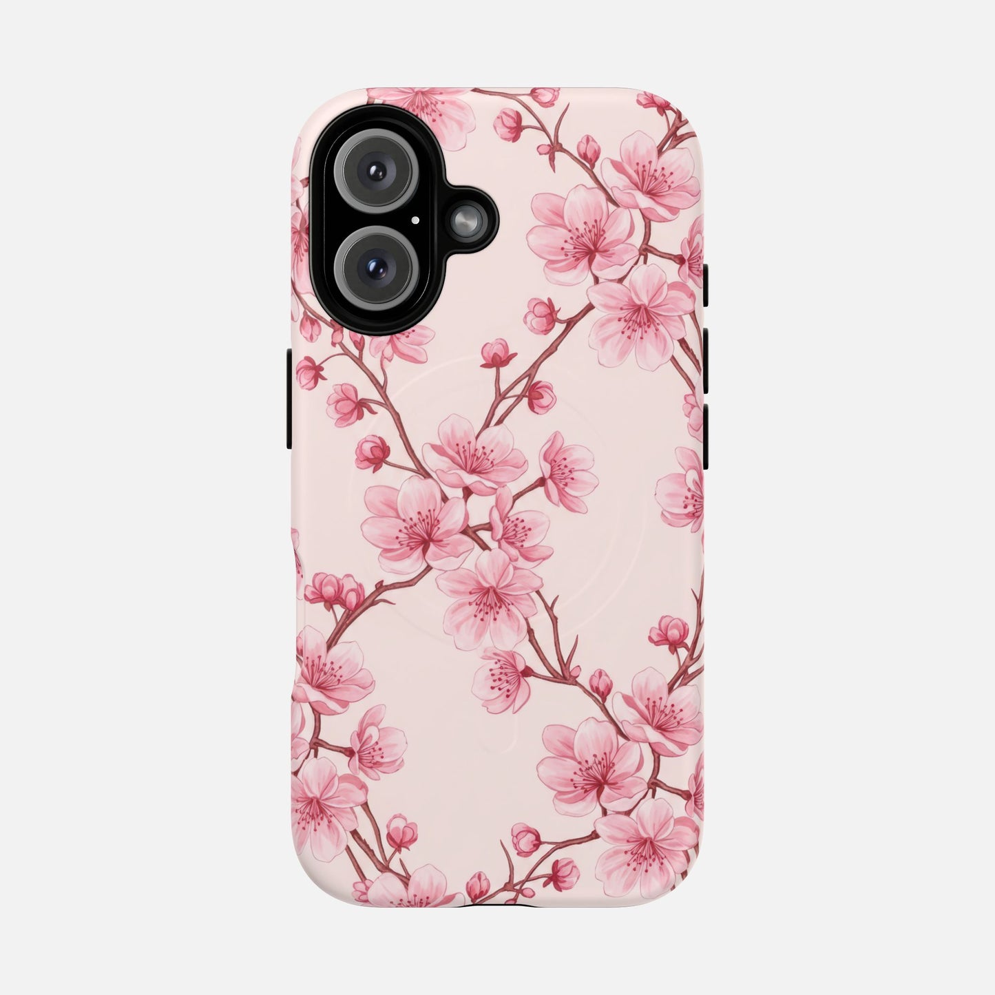 Pink Cherry Blossom iPhone Case — Tough Magnetic | MagSafe Compatible