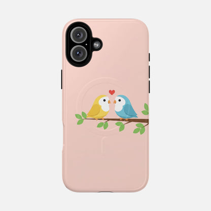Cute Love Birds iPhone Case — Tough Magnetic | MagSafe Compatible
