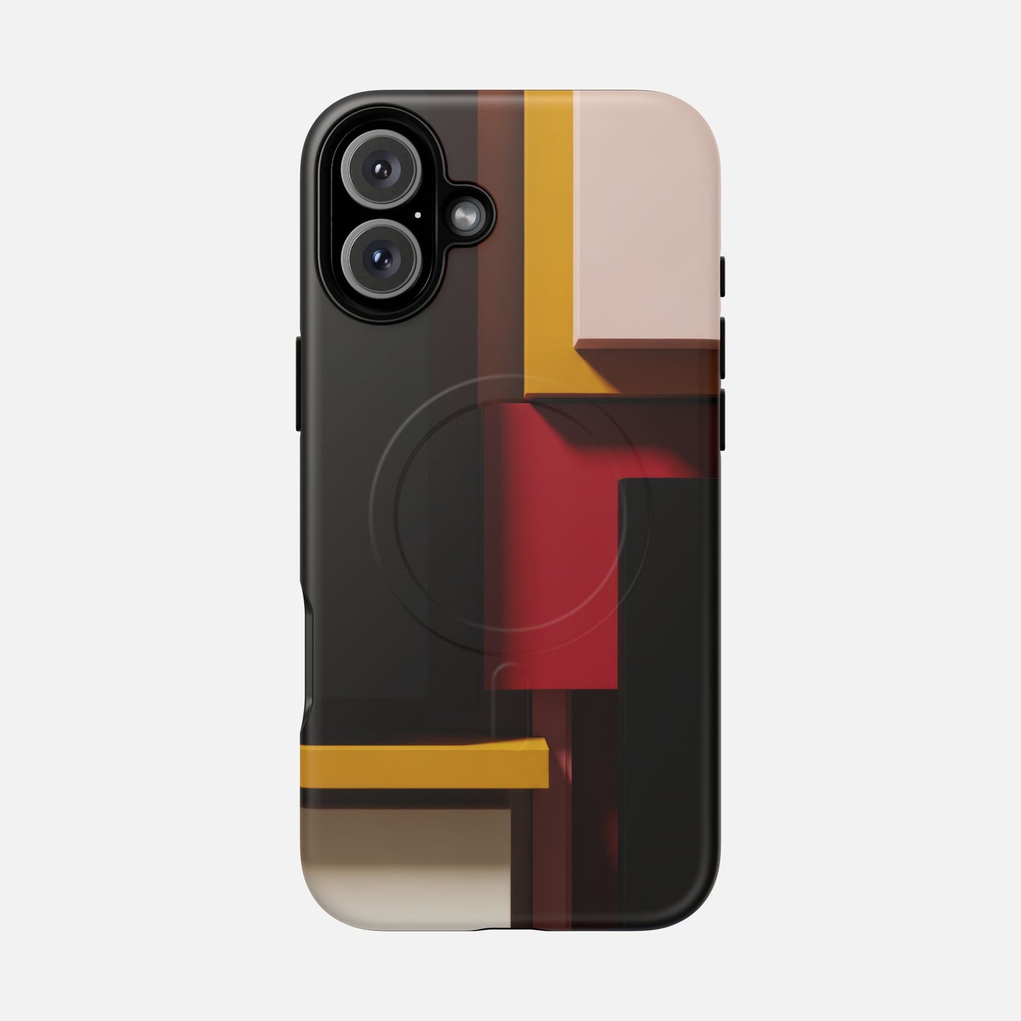 Retro Geometric Abstract iPhone Case — Tough Magnetic | MagSafe Compatible