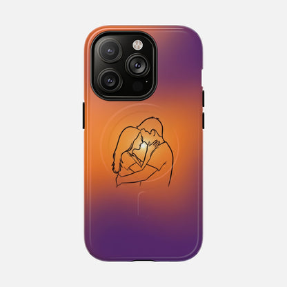 Romantic Sunset Couple iPhone Case — Tough Magnetic | MagSafe Compatible