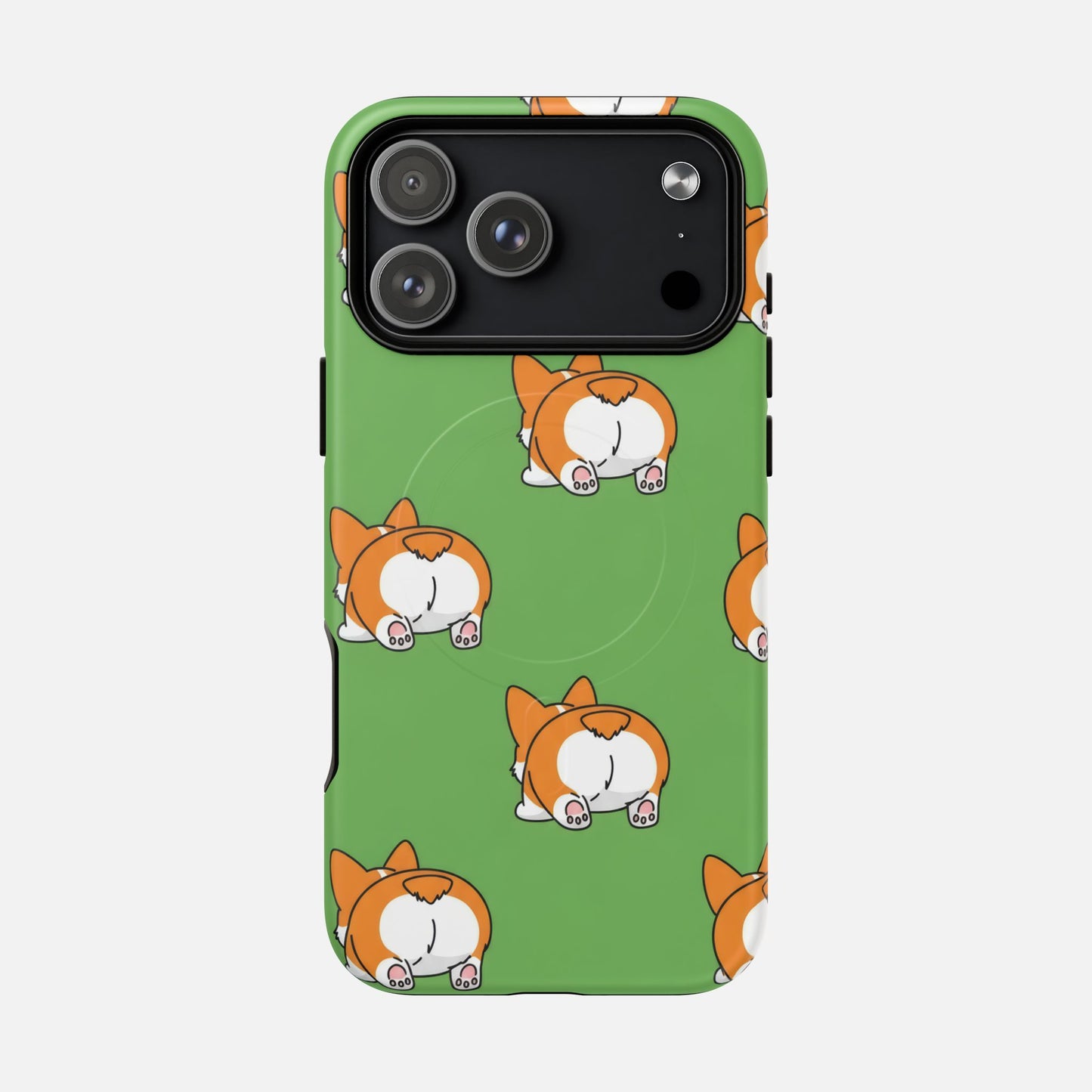 Corgi Bum Magnetic Tough Case — Cute Cartoon Dog Phone Cover iPhone 17 Pro Max Matte Phone Case