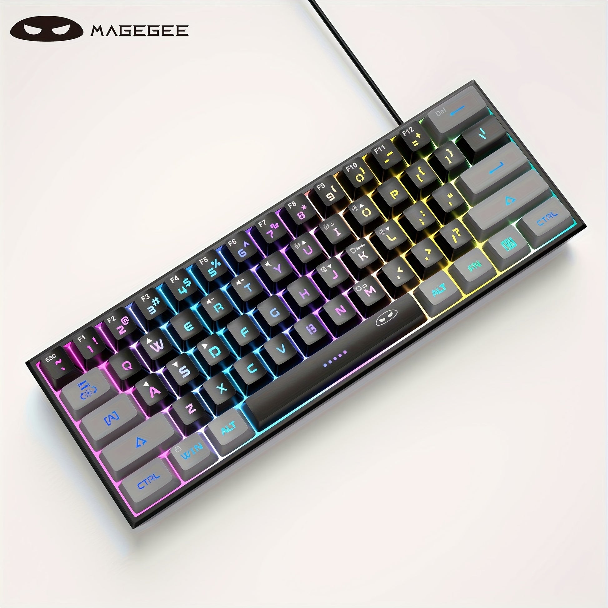 MageGee TS91 Mini 60% RGB Gaming Keyboard - Compact Wired Backlit Keyboard for Windows/Mac - Zaidni Store