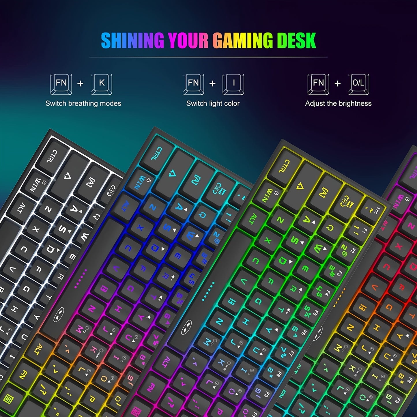 MageGee TS91 Mini 60% RGB Gaming Keyboard - Compact Wired Backlit Keyboard for Windows/Mac - Zaidni Store