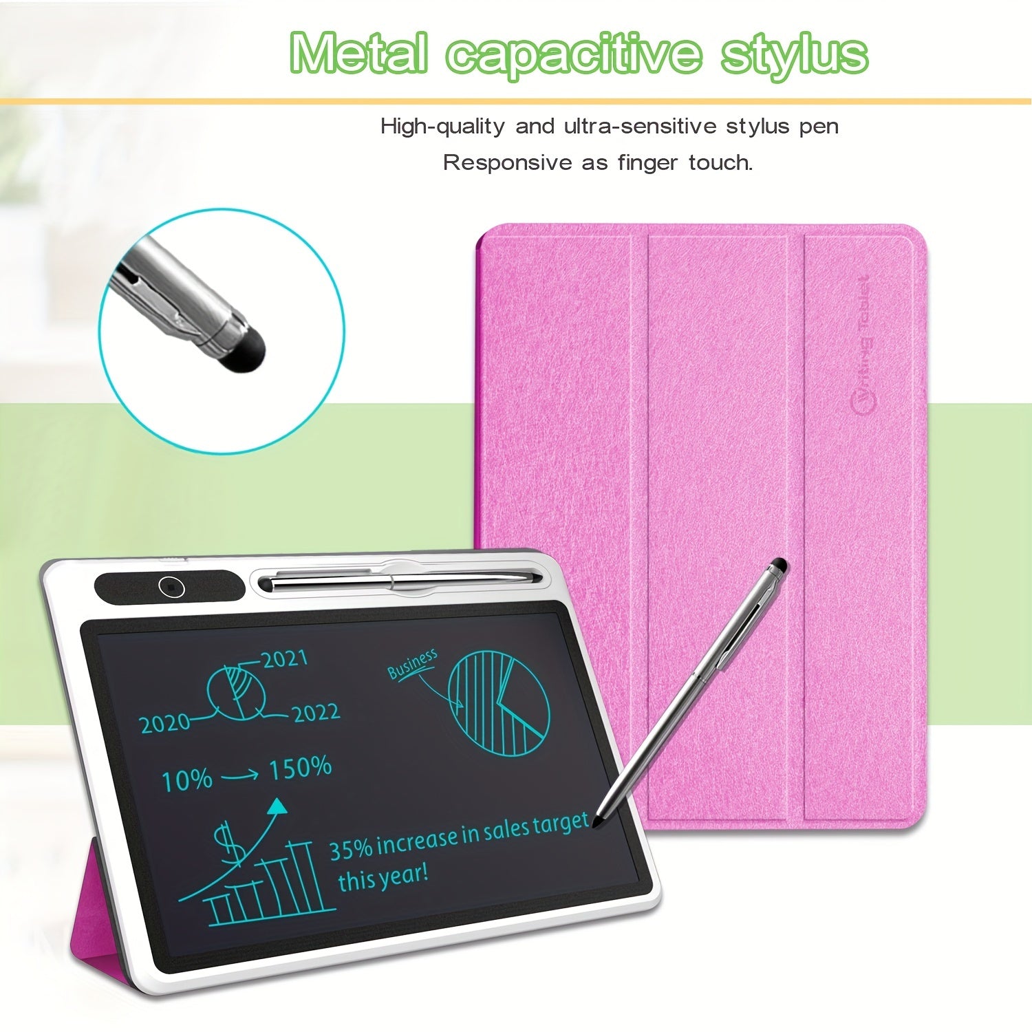 InnoreBorat LCD Notebook - Digital Drawing Pad with Faux Leather Case - Zaidni Store