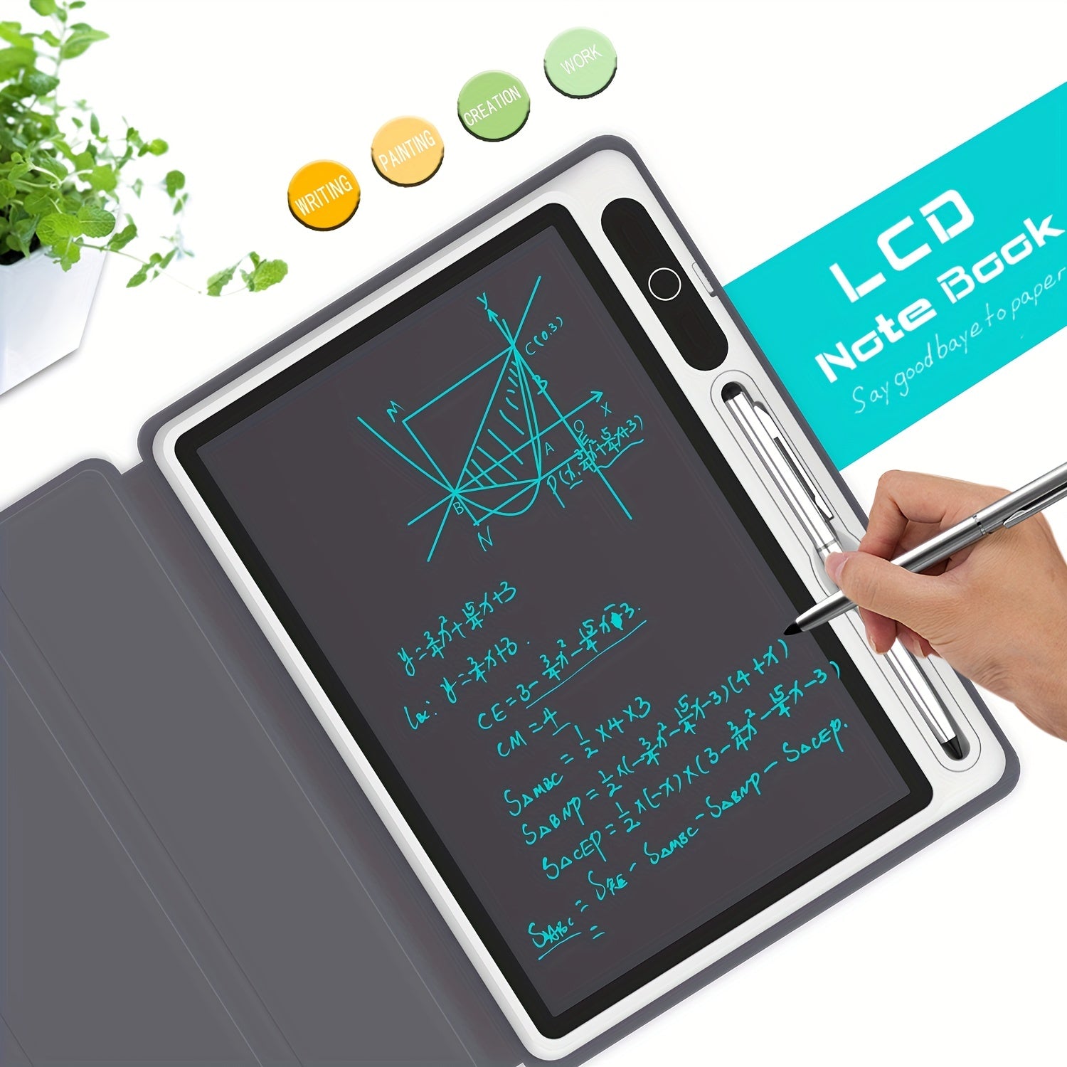 InnoreBorat LCD Notebook - Digital Drawing Pad with Faux Leather Case - Zaidni Store